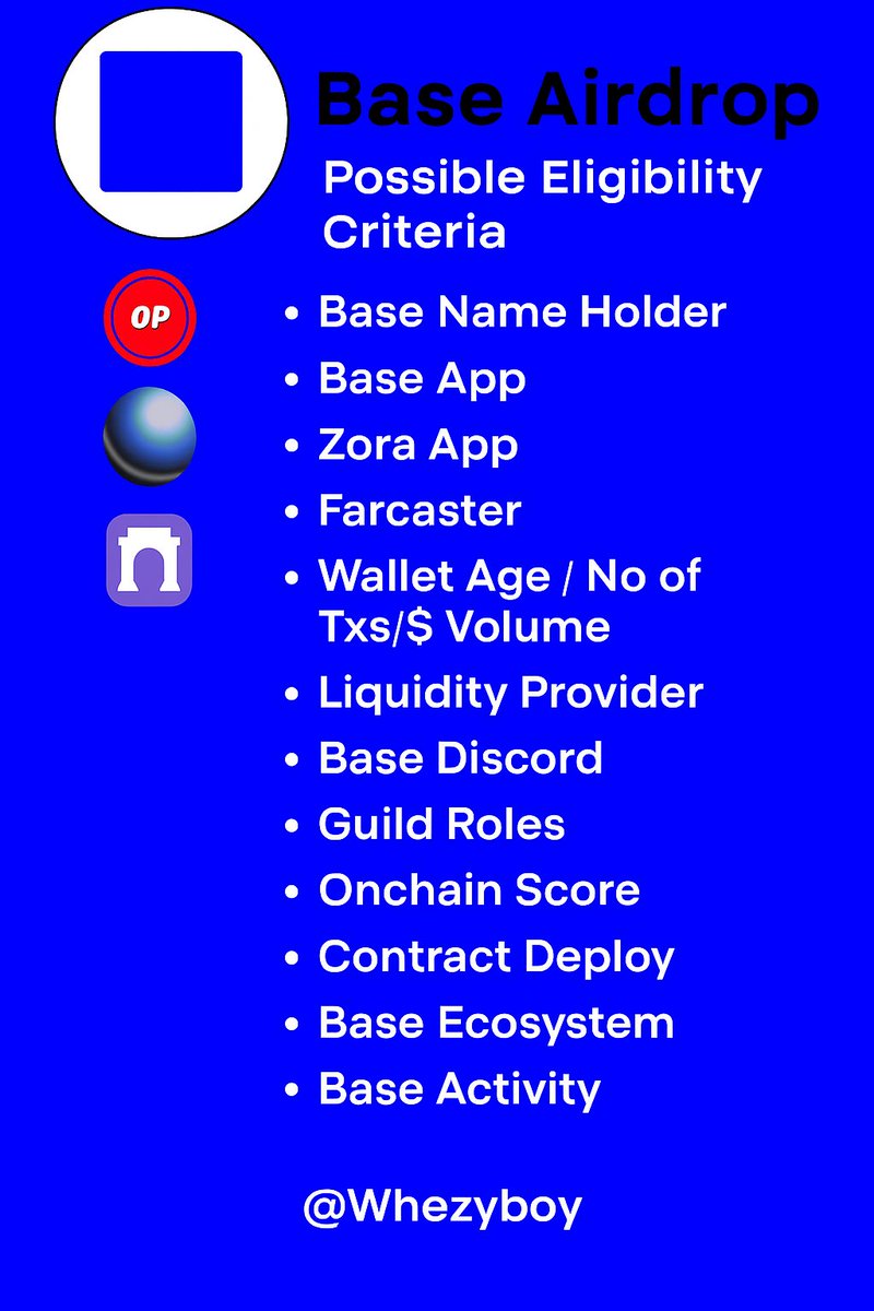 Base L2 was introduced in 2023 by Coinbase as an Ethereum Layer-2 network.

<a href="/base/">Base</a> native token called $BASE is on the way, and that makes an airdrop very likely.

Your eligibility status for the Base airdrop might be determined using the criteria outlined here.

#Base