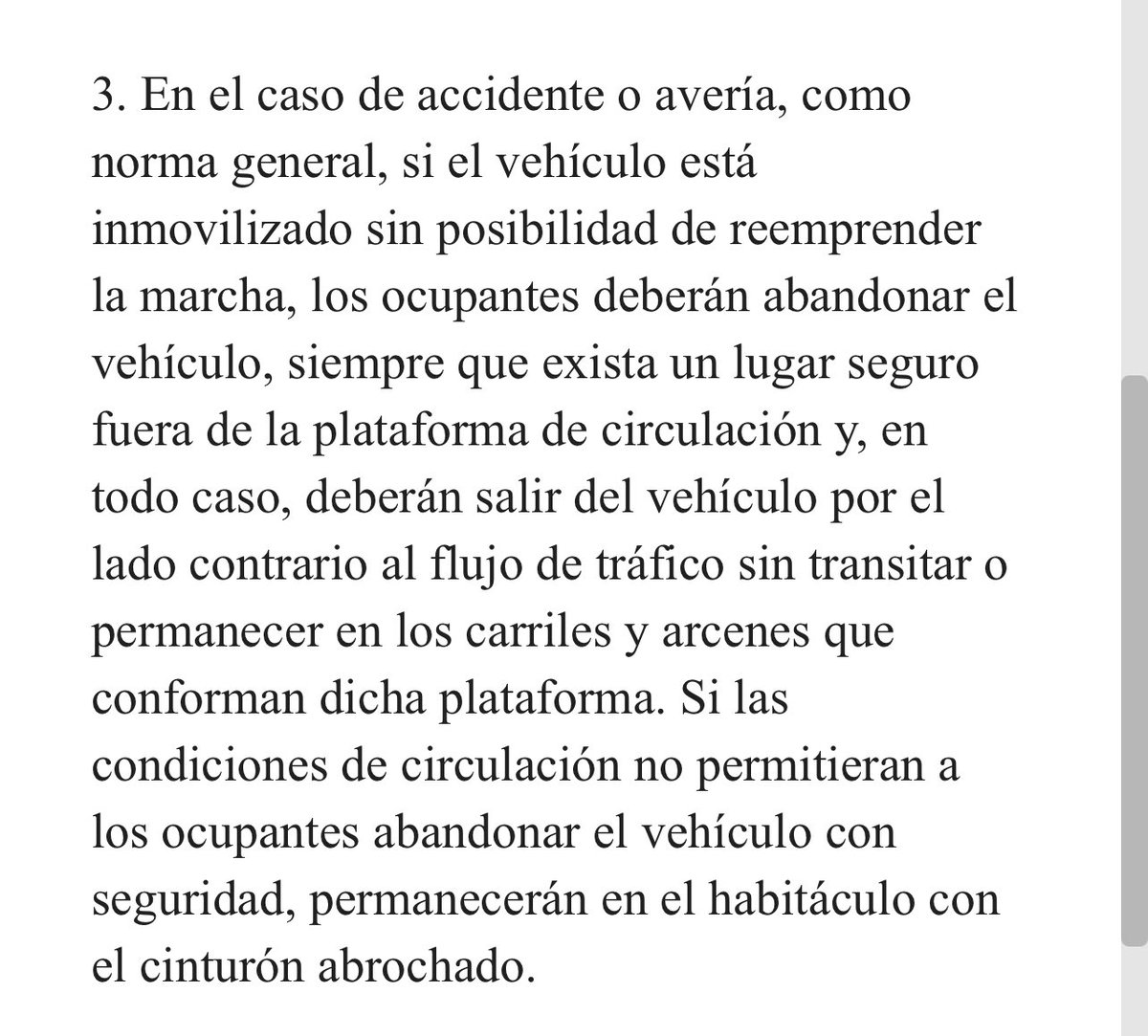 <a href="/Er_Richal/">El Richal</a> <a href="/interiorgob/">Ministerio del Interior</a> <a href="/khal_no/">Khal de Tabarnia-Manzanares</a> No solo es más seguro sino que es obligatorio bajarse según el Art. 130 RGCir