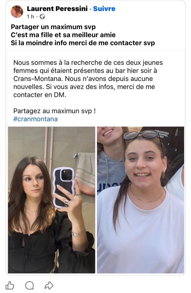 19grippe's tweet image. #cransmontana #incendie 
On est sans nouvelle de ces deux jeunes filles si vous avez des infos merci de votre aide