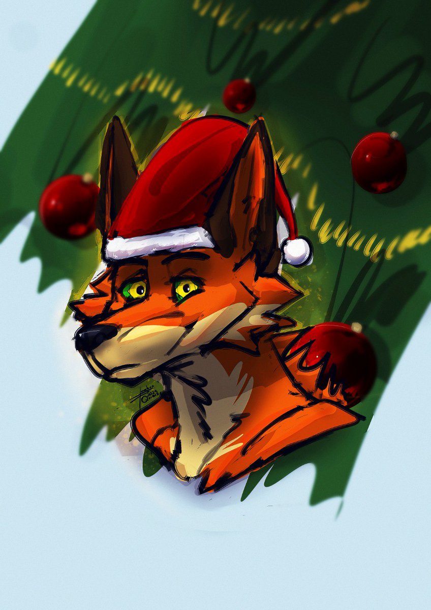 Controle28's tweet image. Duas artes incríveis feitas pelo @TeGhorQuimera. Especiais de Natal! Logo mais vou estar postando mais comissões das minhas duas fursonas