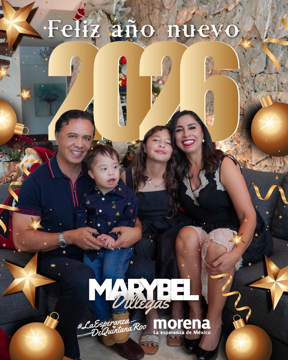 Bienvenido el 2026 y que sea de mucha salud y éxito 🎉 
¡Feliz Año Nuevo y vamos con todo por #QuintanaRoo!  ♥️