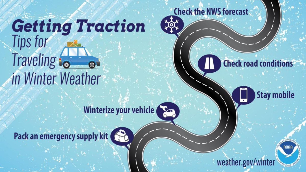 Be prepared for winter driving with slippery and snow covered roads possible over higher mountain passes this weekend. Be sure to check the forecast and road conditions before you travel and winterize your vehicle.  #ORwx #CAwx