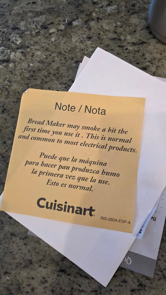 F-tier gaslighting from Cuisinart. "Most electrical products smoke the first time you use it." <a href="/Cuisinart/">Cuisinart</a> what the fuck are you talking about?