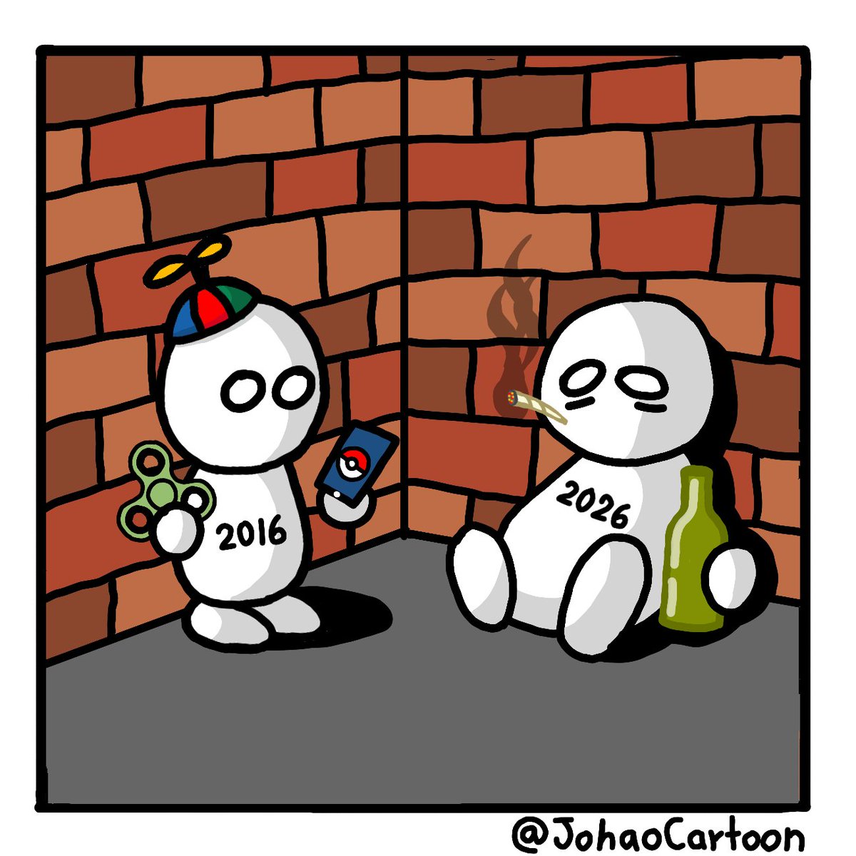 JohaoCartoon's tweet photo. 2016 vs 2026 https://t.co/zgmW2X54ZQ