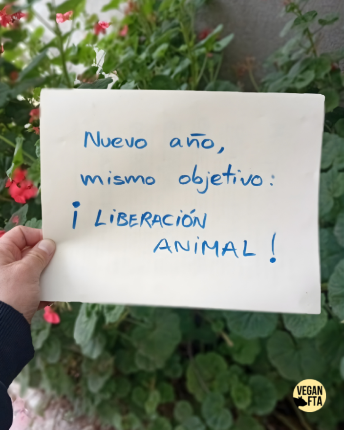 VeganFTAEspanol's tweet photo. Nuevo año, mismo objetivo.
No más jaulas.
No más jerarquías inventadas.
No más vidas tratadas como recursos. https://t.co/mRmM4XycBO