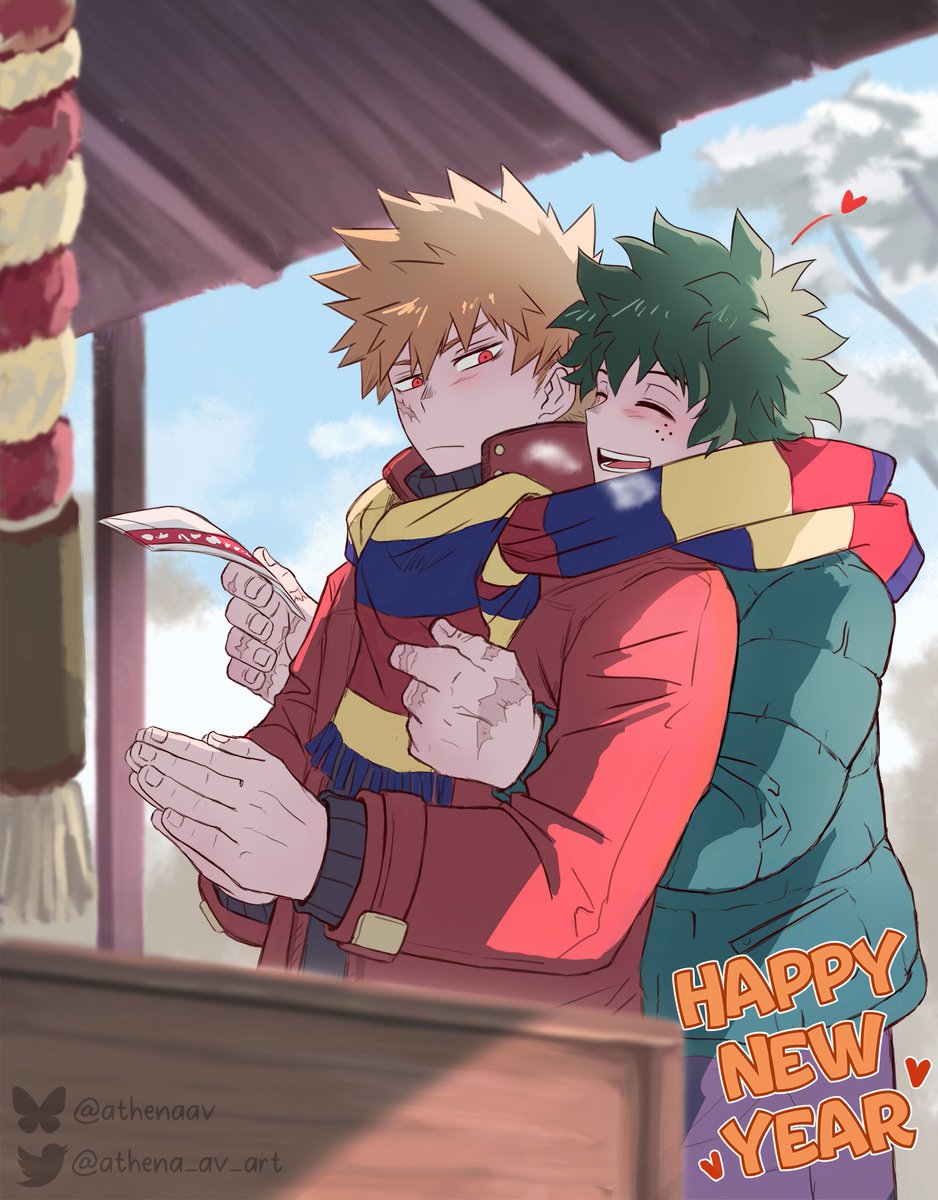 The best thing is to start the year together 😊🧡💚 Happy New Year Izuku and Kacchan! #BKDK #ktdk #bakudeku