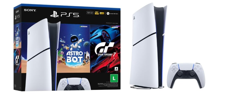 _PromoClub_'s tweet photo. PS5 PRA JOGAR GTA 6! 
PlayStation®5 Slim Digital 825GB – Pacote ASTRO BOT e Gran Turismo 7
De R$ 4.000 Por R$ 3.345
Loja PlayStation na Amazon
https://t.co/t1xYKpewbn

#playstation #astrobot #granturismo7 #promoção #GTA6 https://t.co/bzFAMZhGi8