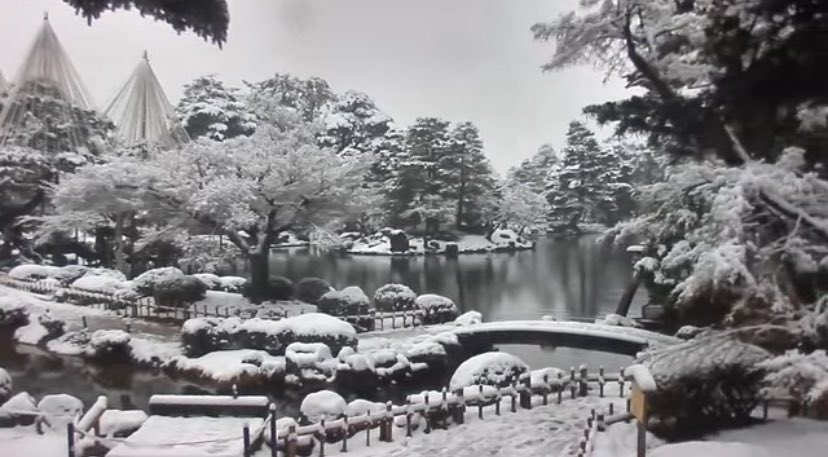 1月2日金曜日。また積もりました。水墨画の世界。