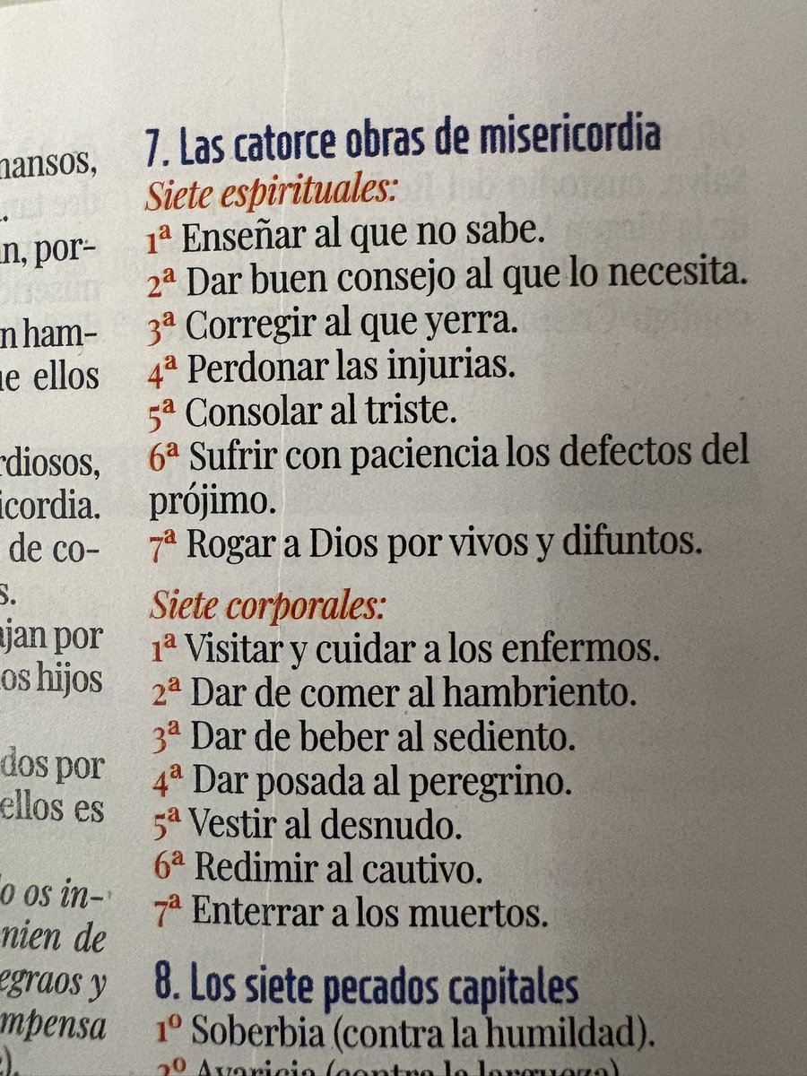Pues creo que un buen propósito de año nuevo es que abunden las catorce obras de misericordia sin descuidar ninguna en la medida de lo posible