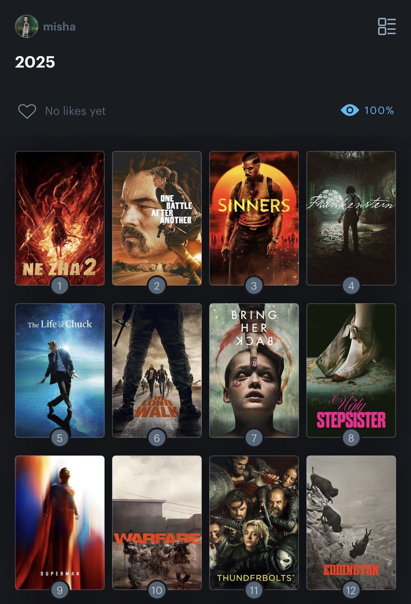 Top 12 Movies of 2025 🩷