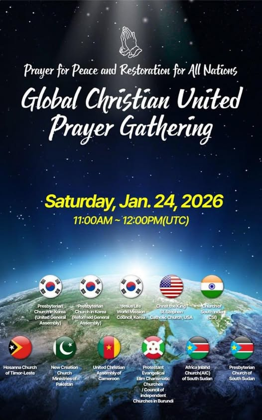 FirazHanna's tweet photo. Invitation | The 2nd Global Christian United Prayer Gathering

HWPL warmly invites religious leaders and believers from around the world to come together in one heart and one spirit, praying for peace and restoration among all nations.

Register: https://t.co/UO34RwRjoj
#pray https://t.co/uxsuKC8mW4