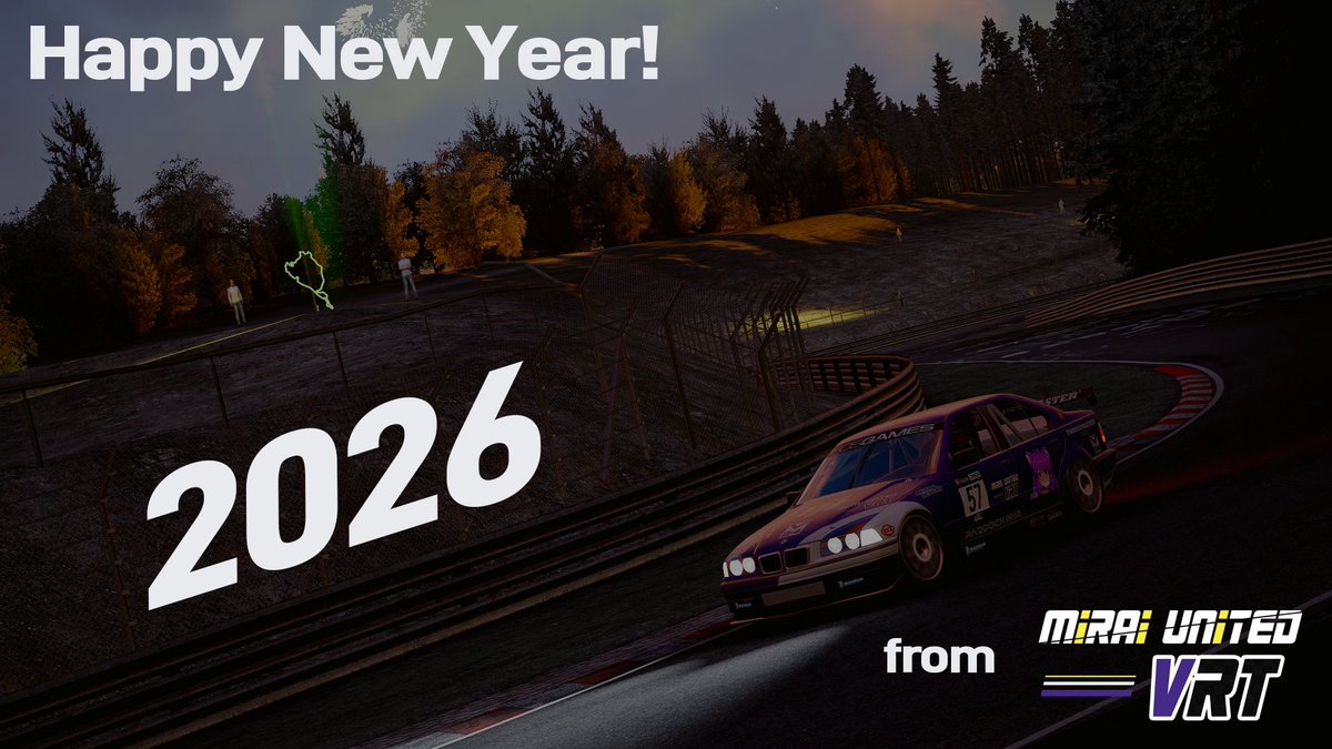 💫🏁 Mirai United VRT wishes you a happy new year!

May 2026 bring health, happiness, peace, success and plenty of podiums!

#IntoMirai #UnitedWeRace