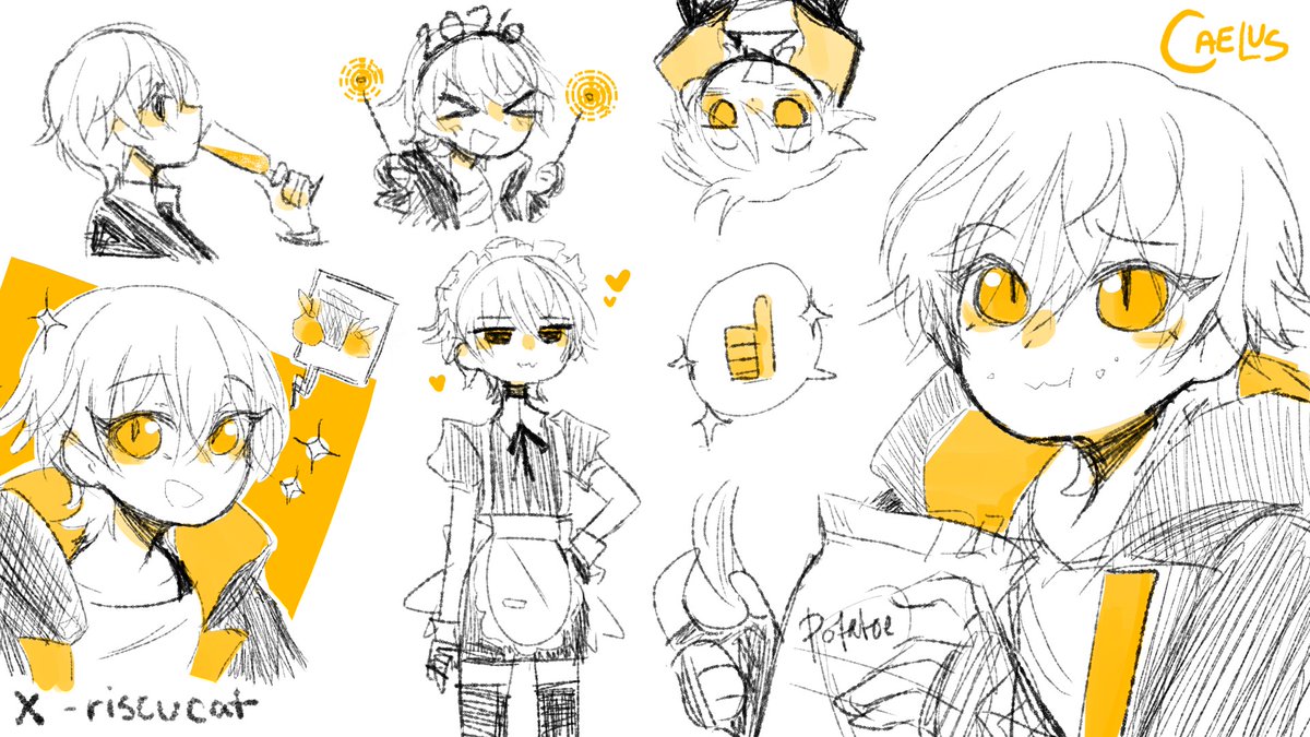 ricsucat's tweet photo. my shitty doodle page for the 2026 Caelus New Year Magma! 🥂

please check out everyone else's amazing contributions and may your 2026 be Caetiful! https://t.co/XpPl13gBgm