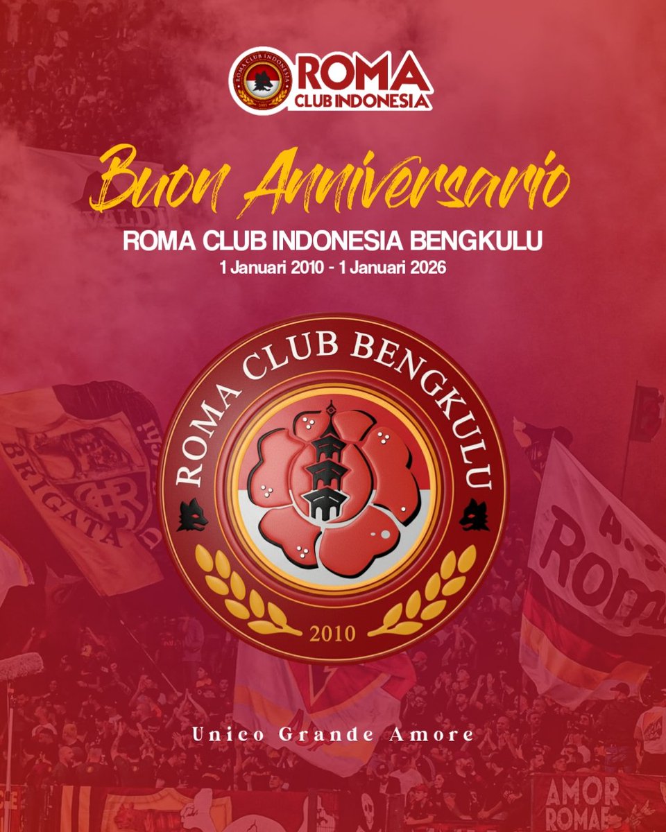 𝓑𝓾𝓸𝓷 𝓒𝓸𝓶𝓹𝓵𝓮𝓪𝓷𝓷𝓸
Roma Club Indonesia Bengkulu 💛❤️
.
.

#romaclubindonesia
#romaclubbengkulu
#unicograndeamore