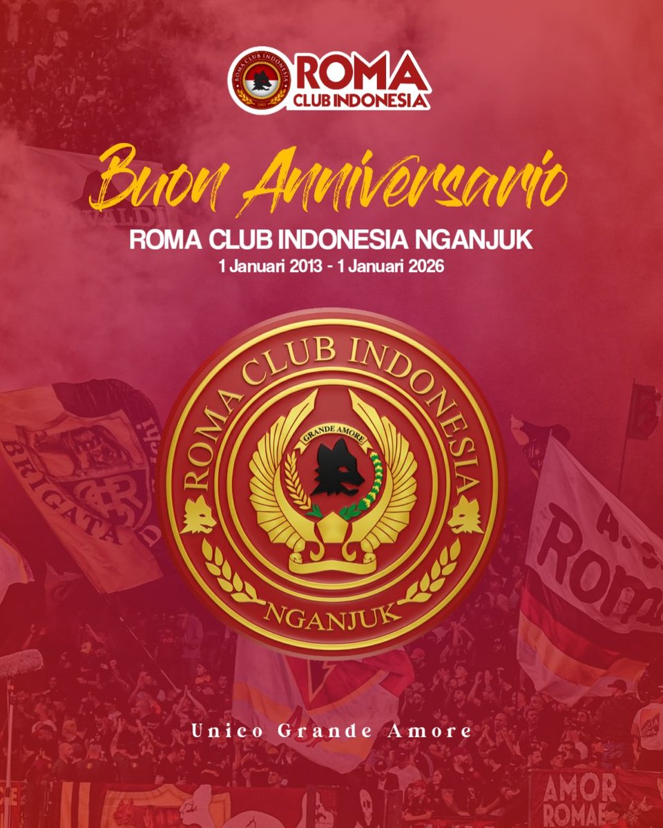 𝓑𝓾𝓸𝓷 𝓒𝓸𝓶𝓹𝓵𝓮𝓪𝓷𝓷𝓸
Roma Club Indonesia Nganjuk 💛❤️
.
.

#romaclubindonesia
#romaclubnganjuk
#unicograndeamore