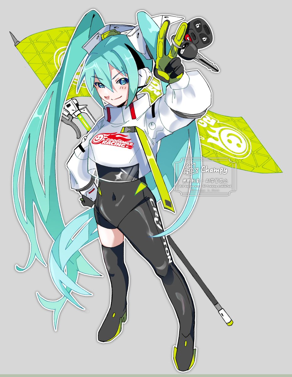 Champy_is_there's tweet image. Racing Miku 2022🌬️
