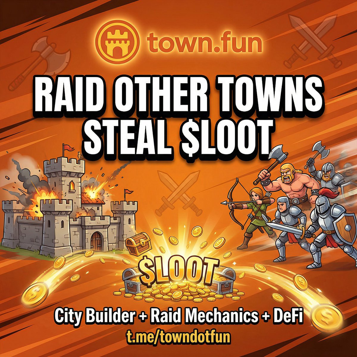 playtownfun's tweet image. 2026 has just started and it's already PvP. Those who fortify their towns first will steal the most $LOOT.

After all, we are built by @FullSendStudio 🎮🎲
First Mover Advantage Games 👉 FullSend.Games
