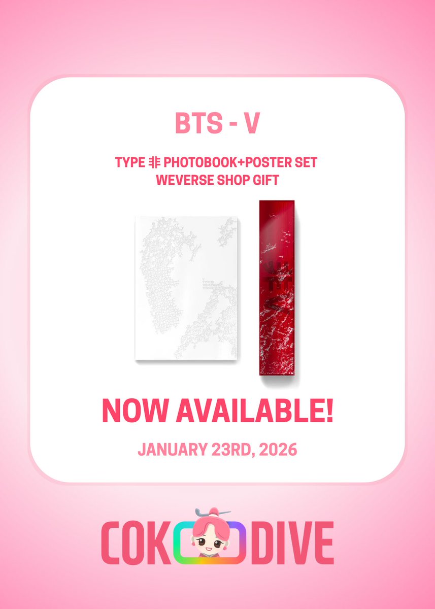 🚨 NOW AVAILABLE! 🚨 BTS V “TYPE 非” Photobook + Poster Set