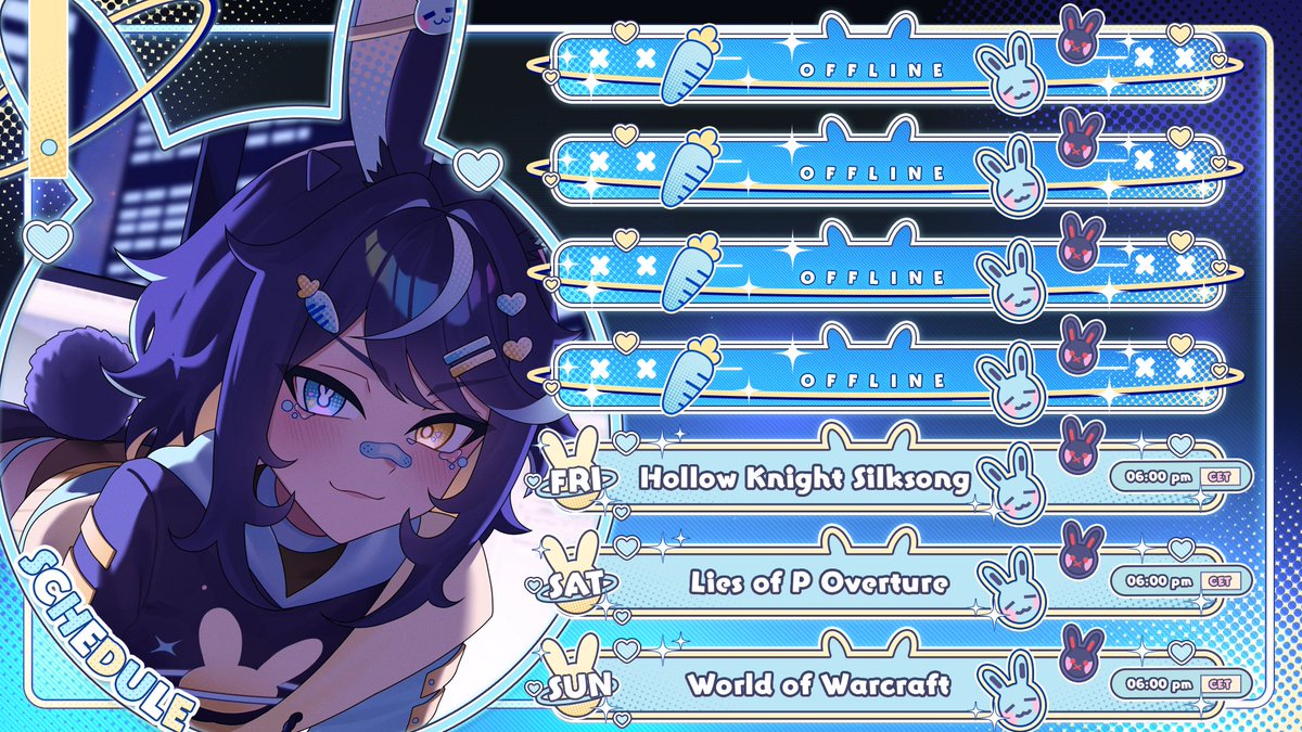 DencaVT's tweet image. First schedule of 2026!

Starting off the year with a bang by playing some Hollow Knight Silksong and Lies of P Overture!

Then later we're wrapping things up with some chill housing decorating in World of Warcraft ^^