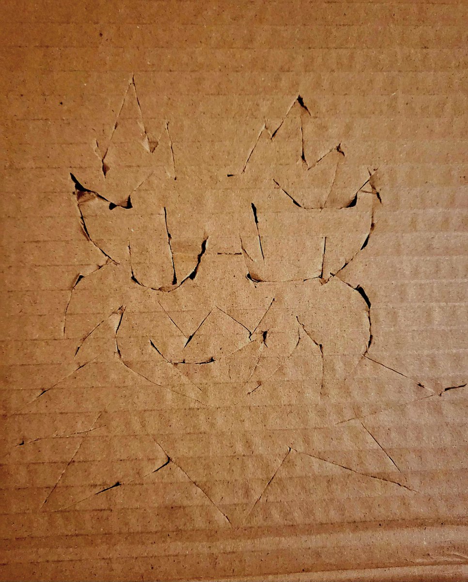 spectruff's tweet image. making my fursona in whatever i please part 7: cardboard