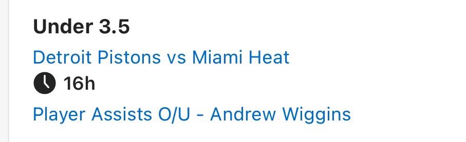 RichiesBets1's tweet photo. NBA POTD #1 🏀

Andrew Wiggins u3.5 Assists ✅

Honestly not liking much else today so this might be it, not a great slate at all and I would rather not force things 🤷‍♂️

#NBAX #GamblingCommunity #GamblingX
#SportsGambling #SportsBettingX
#SportsGamblingX #PlayerProps https://t.co/VjhK6aE166