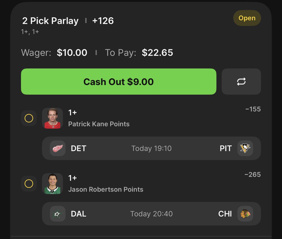 PicksbyZ_'s tweet photo. Little collab w/ @YetiBets1776 

Points 🪜 with Kane and Robo 

1’s (+126) 🏒
2’s (+1007) 🏒

LFG 🧊😈 https://t.co/VZq1tAspko