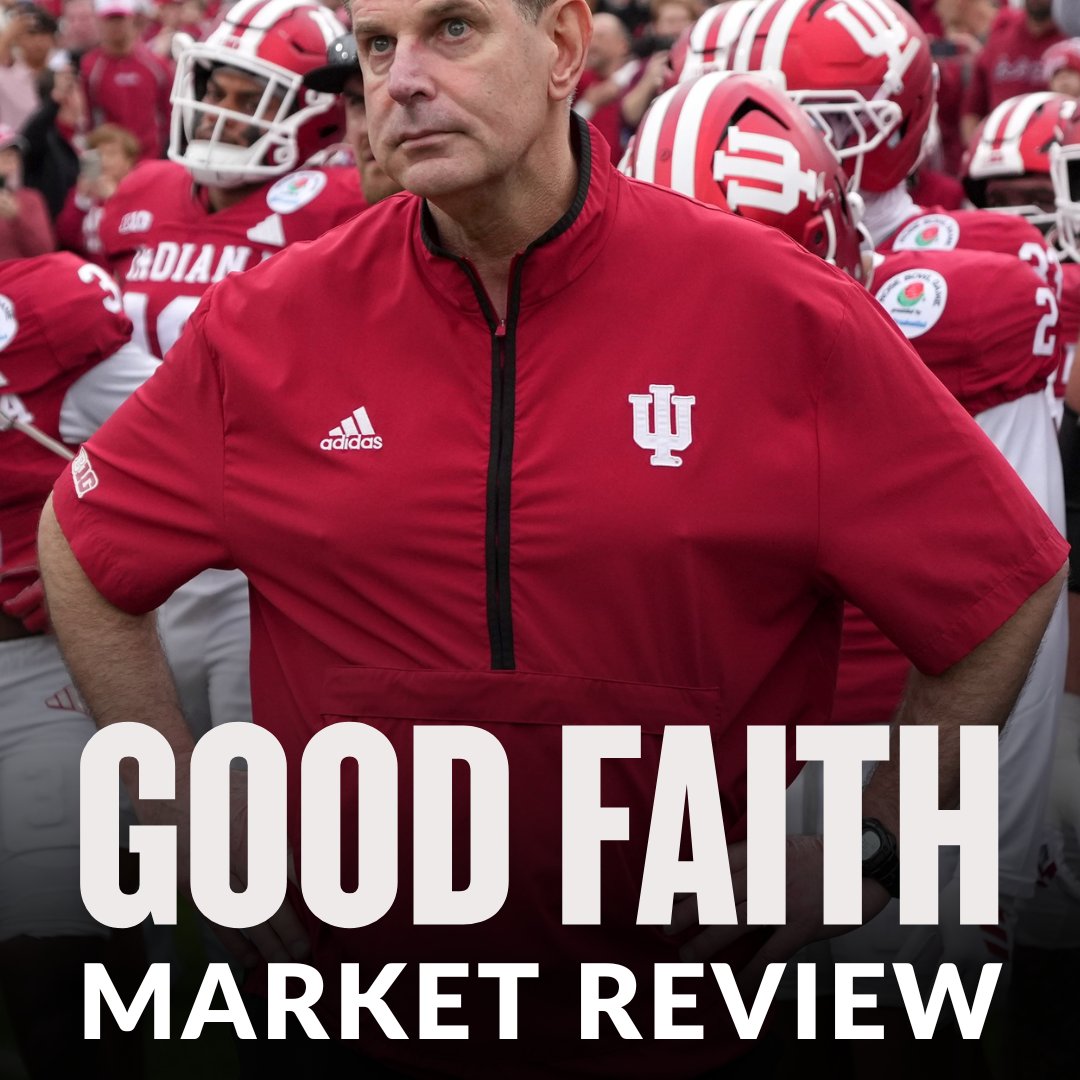 spotrac's tweet image. In advancing to the CFP Semifinal, Indiana HC Curt Cignetti secures a $700k bonus (he's added $1.875M total based on Big 10/CFP incentives).

He's also triggered a Good Faith Market Review clause that requires IU to renegotiate his annual compensation up to no less than the 3rd…
