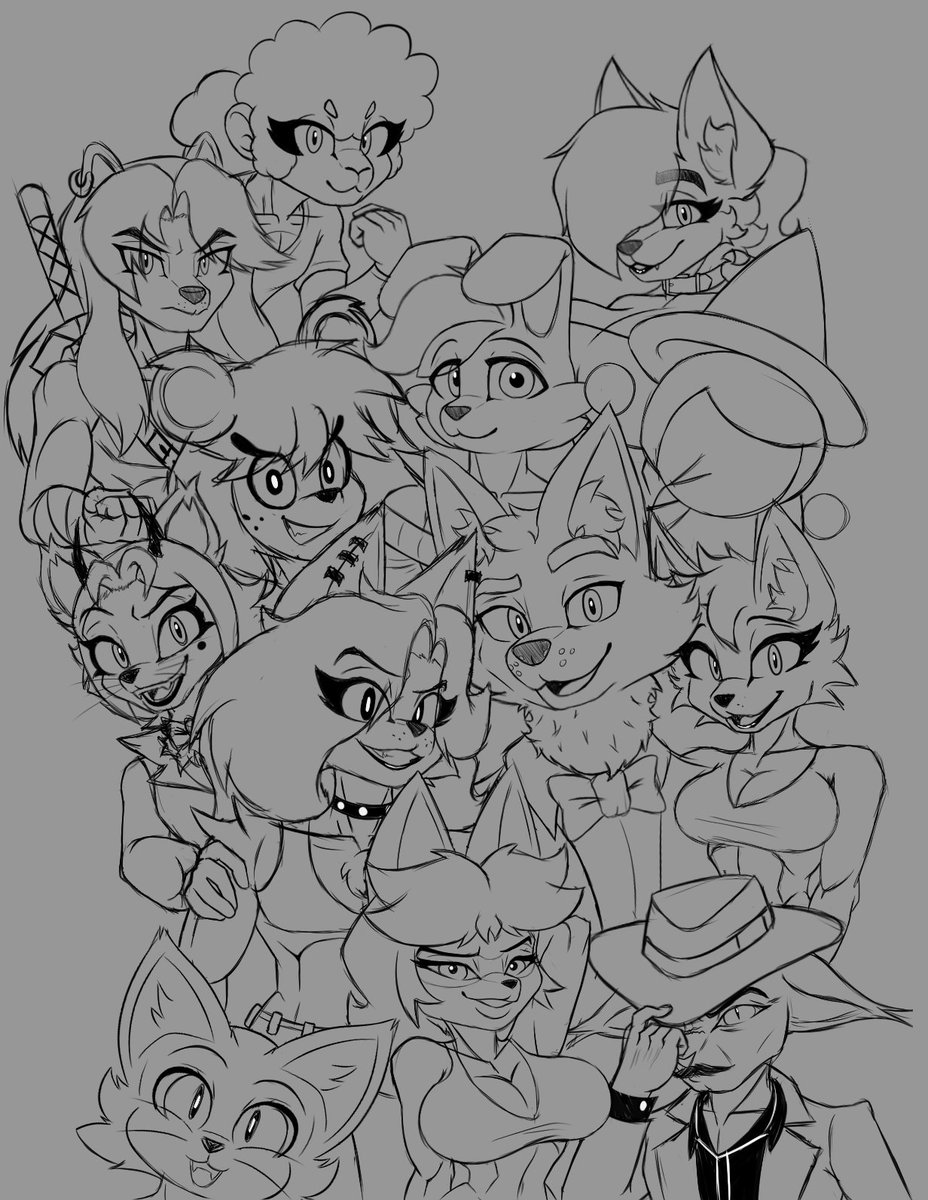 More than friends, they are a second family to me 🩶

---

I really wish I had the time to draw ALL of my friends, but i decided to add the ones I spent my time the most (basically being there for each other 24/7 lel)
