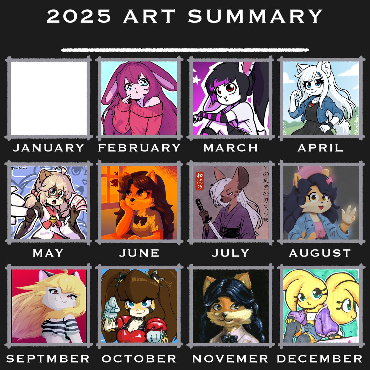 This was a year of discovery
I tried a lot of new styles
This year I accepted how important art is for my life
I am not the happiest with this year results so this 2026 I will devote myself to art
