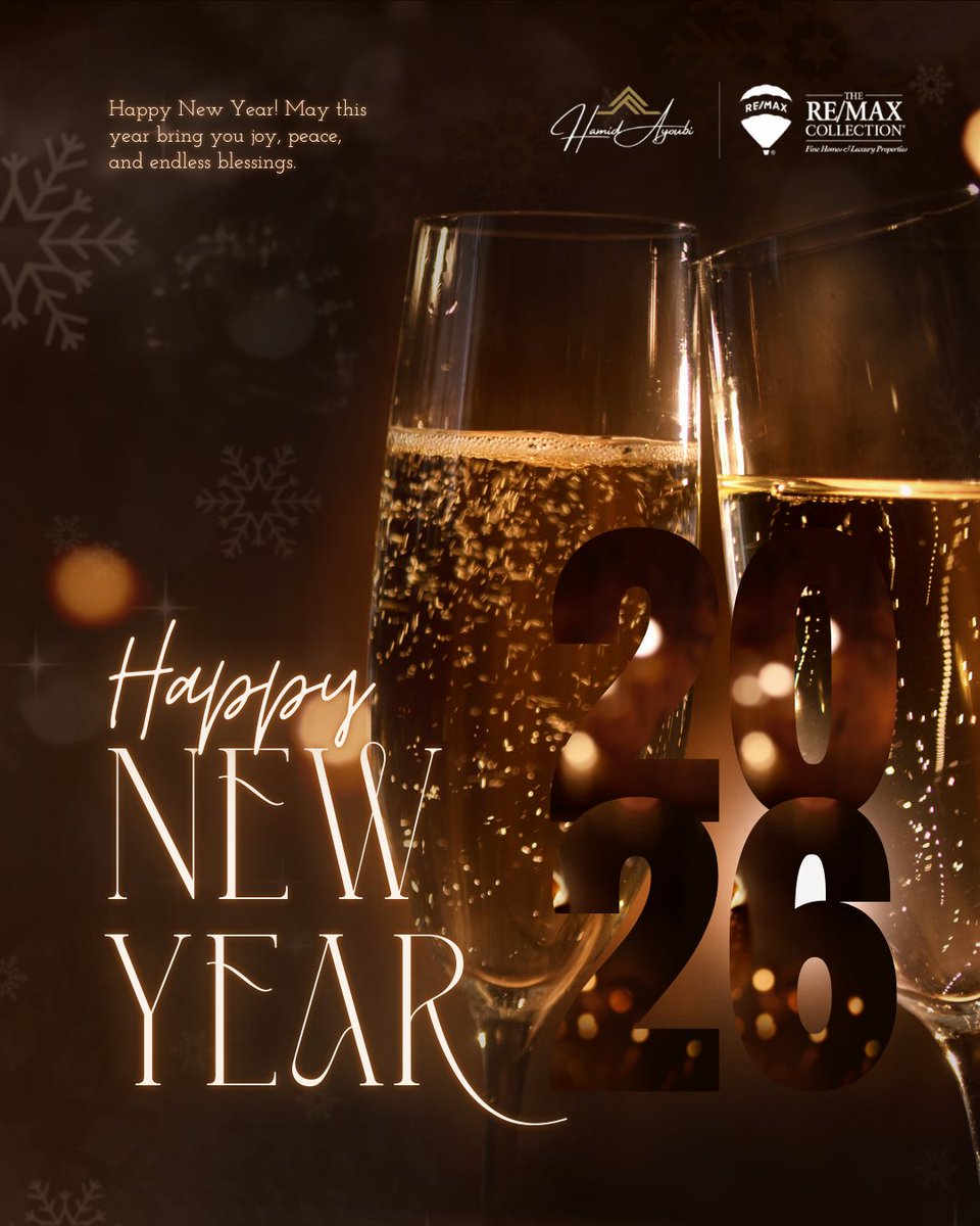 TEAMAYOUBi's tweet photo. Grateful for the clients and relationships that made this year remarkable. Cheers to fresh opportunities and elevated living in the year ahead. Happy New Year.

#HappyNewYear2026 #HappyNewYear https://t.co/yWSc9lEF2s
