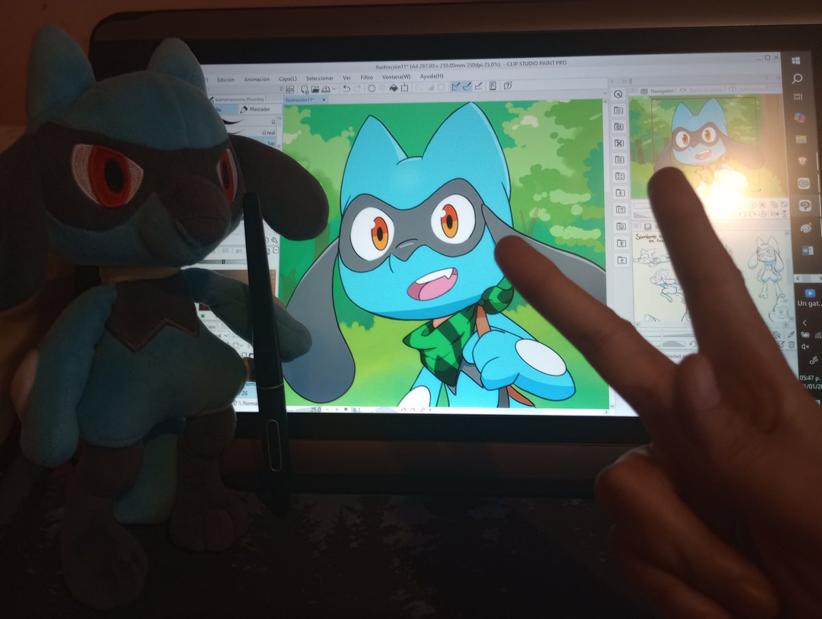 Empezando el año dibujando y practicando fondos (⁠~⁠‾⁠▿⁠‾⁠)⁠~