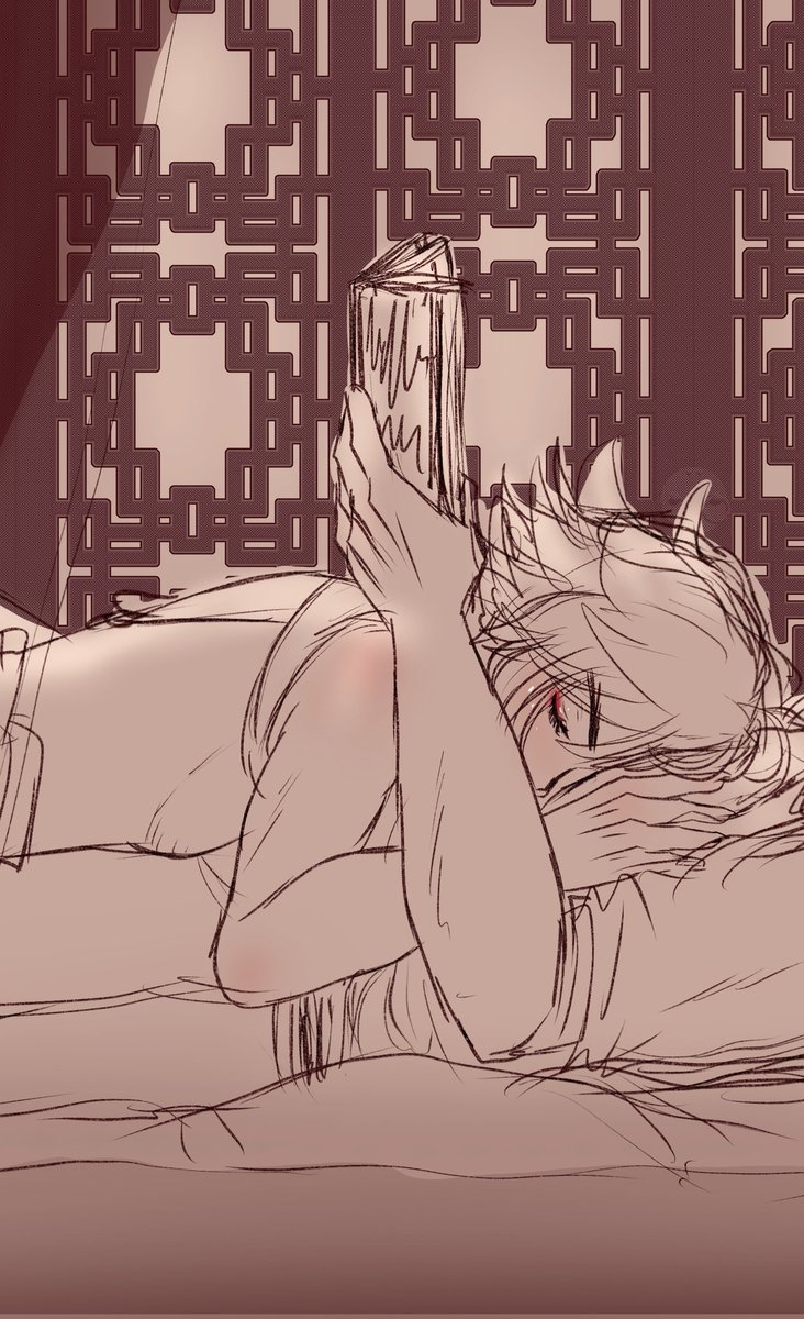 Wip #zhongxiao solo un Xiao descansando💖le hace falta relajarse más 😢