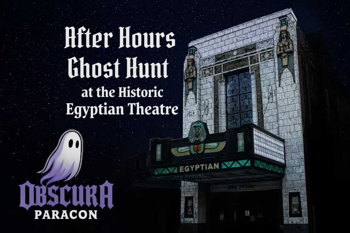 Dare to hunt ghosts after dark? 👻 Join us for an exclusive paranormal investigation at the historic Egyptian Theatre in DeKalb, IL — Sat, March 21st, 10PM–2AM. Limited spots!

🔗 obscuraparacon.com/afterhours

#GhostHunt #Dekalb #ObscuraParacon #EgyptianTheatre #HauntedIllinois