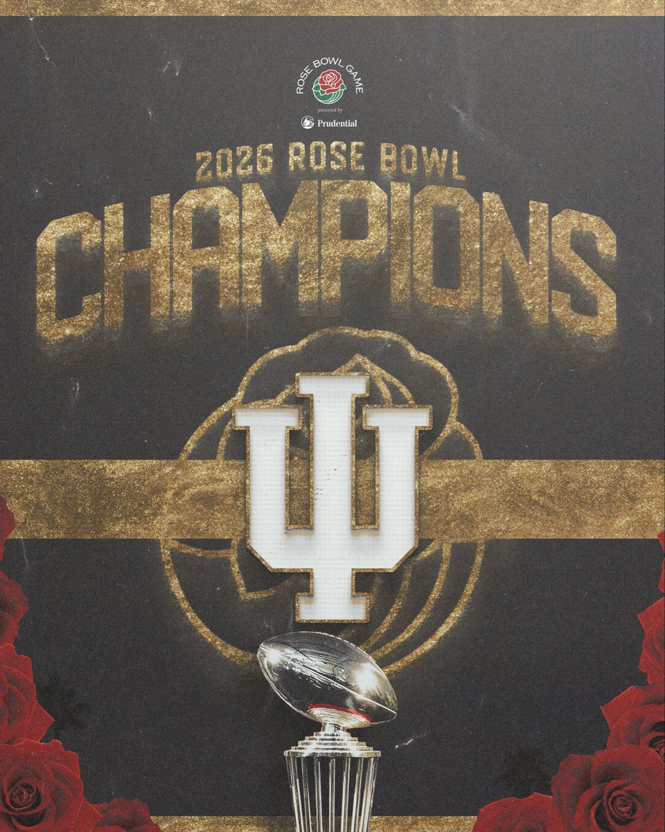 Blooming in Pasadena. <a href="/IndianaFootball/">Indiana Football</a> are #RoseBowl champions!