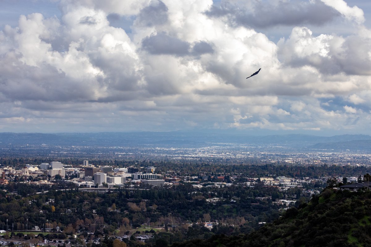B-2 callsign DEATH 11 flying over the Rose Bowl this afternoon. Not a bad way to spend the first day of a new year.