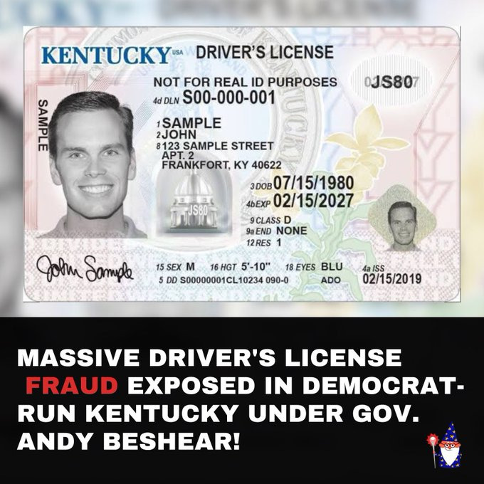 🇺🇸 KENTUCKY DRIVER'S LICENSE FRAUD: DEM-RUN STATE BUSTED FOR ILLEGAL SCHEME

A massive scam has been uncovered in Kentucky under Gov. Andy Beshear.

Illegals and non-citizens were shelling out $200 cash bribes to dodge driving tests, skip Homeland Security vetting, and snag bogus