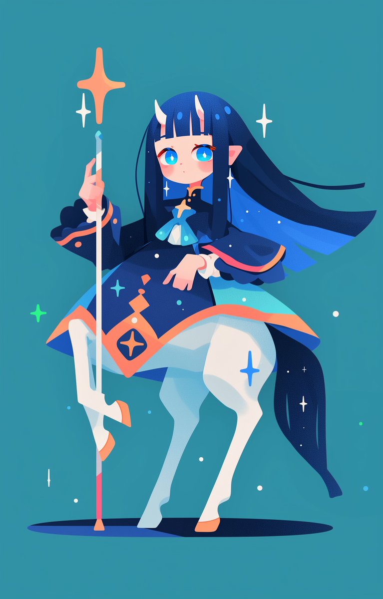 ▨ Starguide Centaur Girl #午年イラスト #AIart