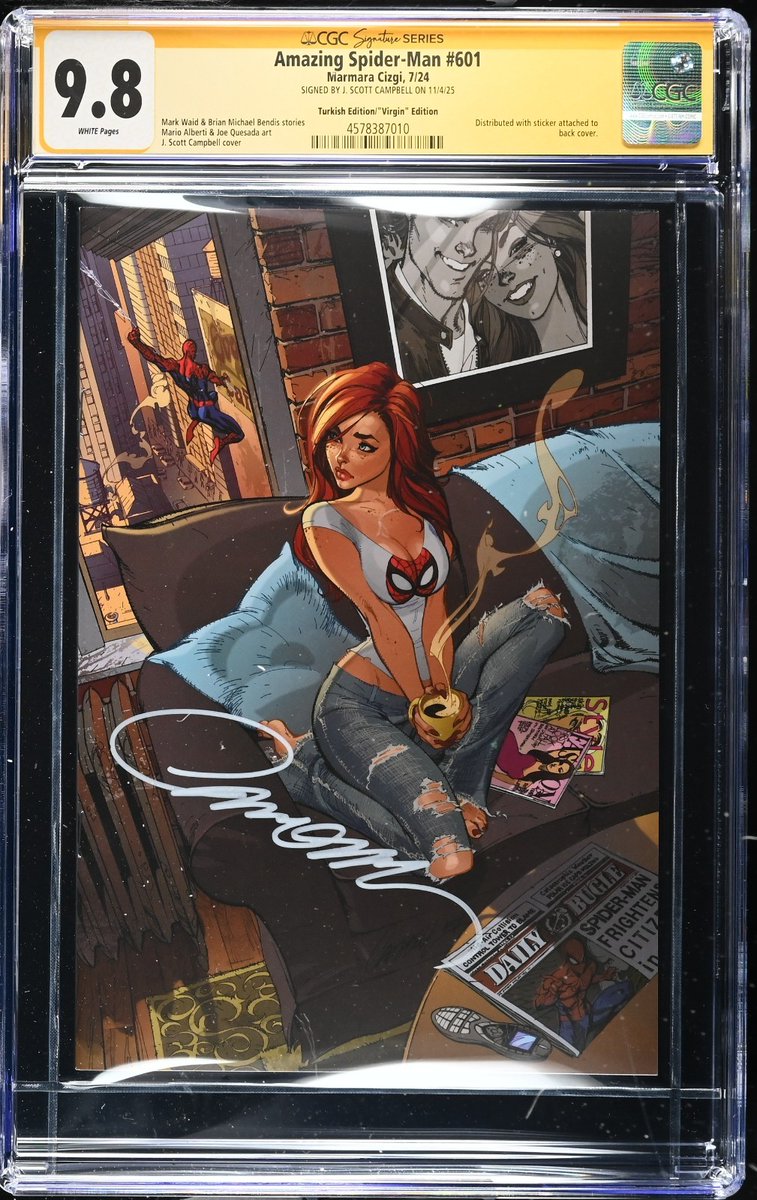 Amazing Spider-Man #601 VIRGIN CGC SS 9.8 signed J.Scott Campbell