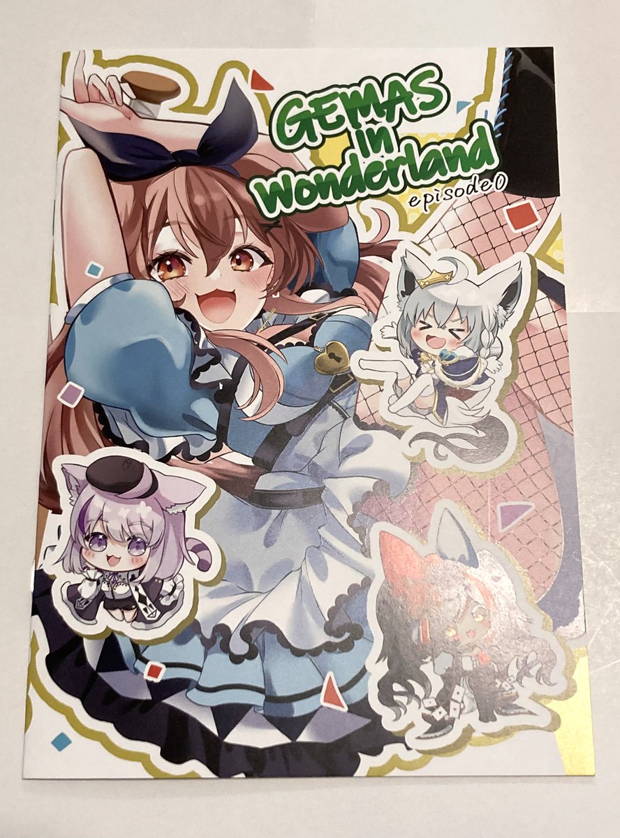 kongou108's tweet image. （C107戦利品17）

三日月こころさん（@corona519 ）
新刊
アリスの国をテーマにした可愛らしいゲマズ本！！
本当に一人一人の個性が光る衣装に眼福でした！！！✨✨
中にはラフとかも入っていて、可愛さ成分を浴びると共に参考になるという一石二鳥感を味わせて大変幸せでしたー！！☺️☺️