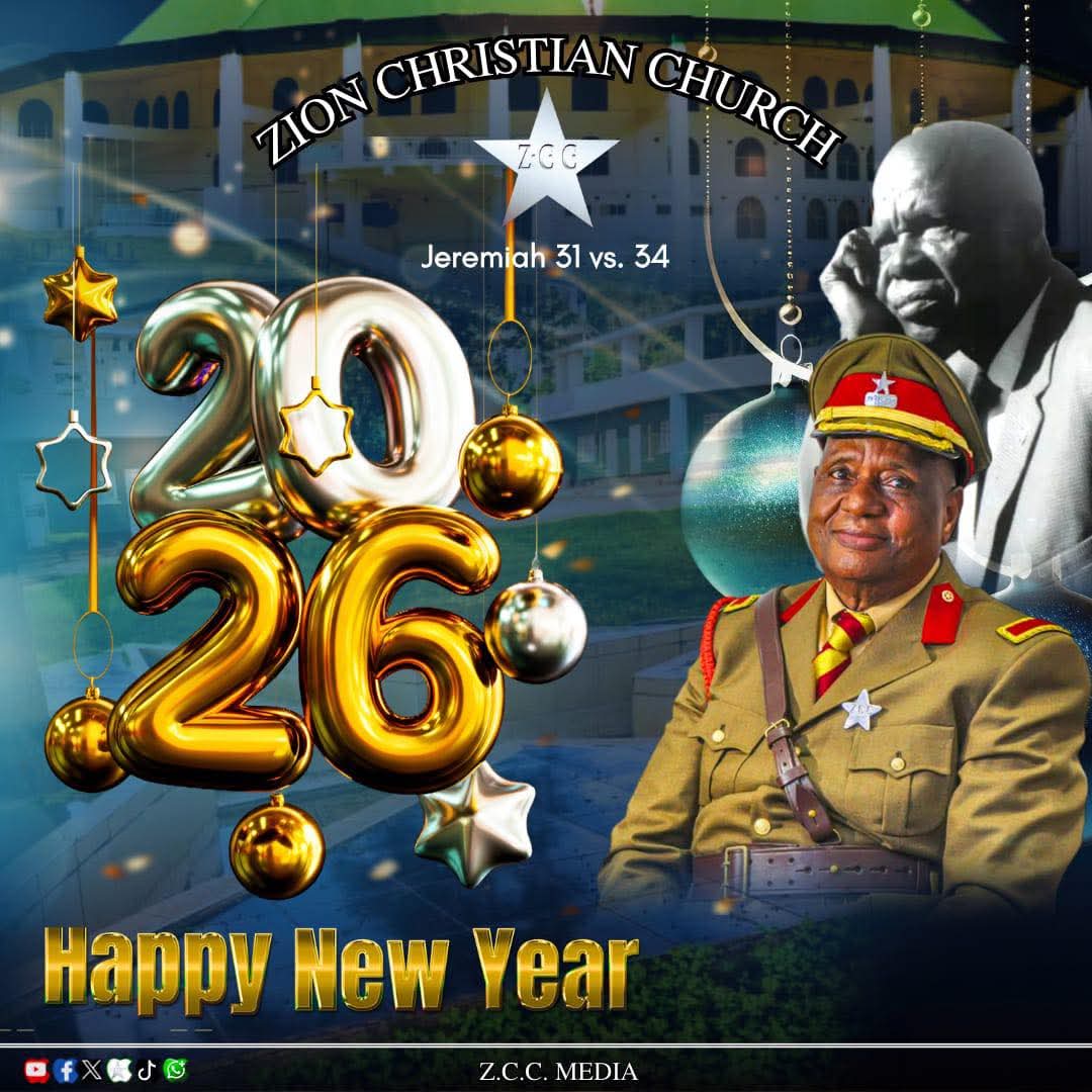 Bishop Nehemiah Mutendi and ZCC wish everyone a happy and blessed 2026! ✨🌟 
May this New Year bring you joy, peace, and prosperity. 🙏 
#HappyNewYear #Blessings