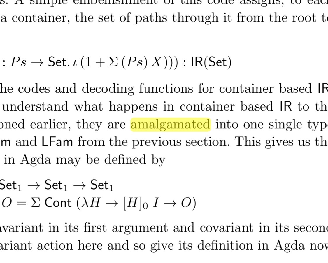 amalgamateという動詞があるのか
化学のアマルガムのあたりから転じて融合するみたいな意味らしい
