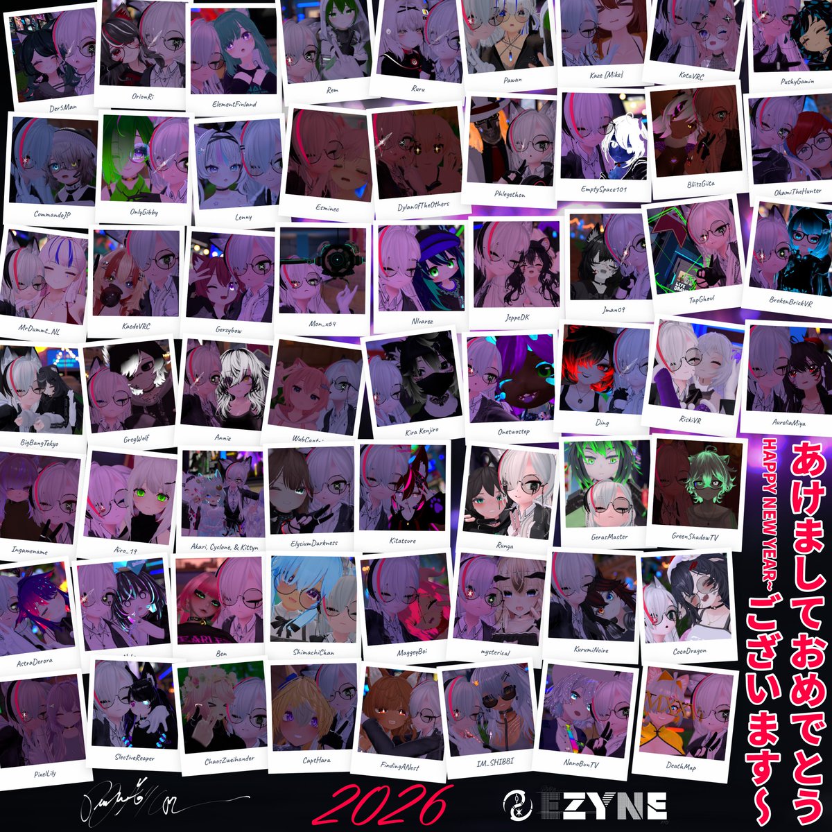 You never realise how many people you know until you're trying to take 62 Photos in one night (and still know that's not even half of everyone you speak to 草)

[If you are in this collage but I haven't sent your photo or tagged, please message me]

#VRChat #Vtuber #NewYear2026