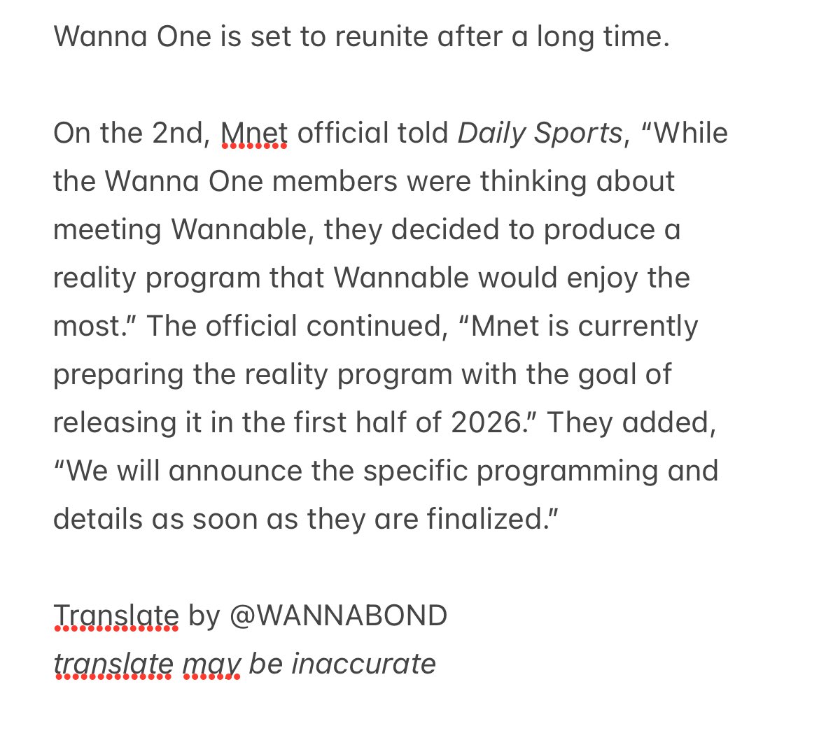 WANNABOND's tweet image. 260102 [Official] Wanna One Will Reunite in 2026… Reality Show Planned for Release in Early 2026

naver.me/GGCPkYg0

#WANNABOND #WannaOne #워너원