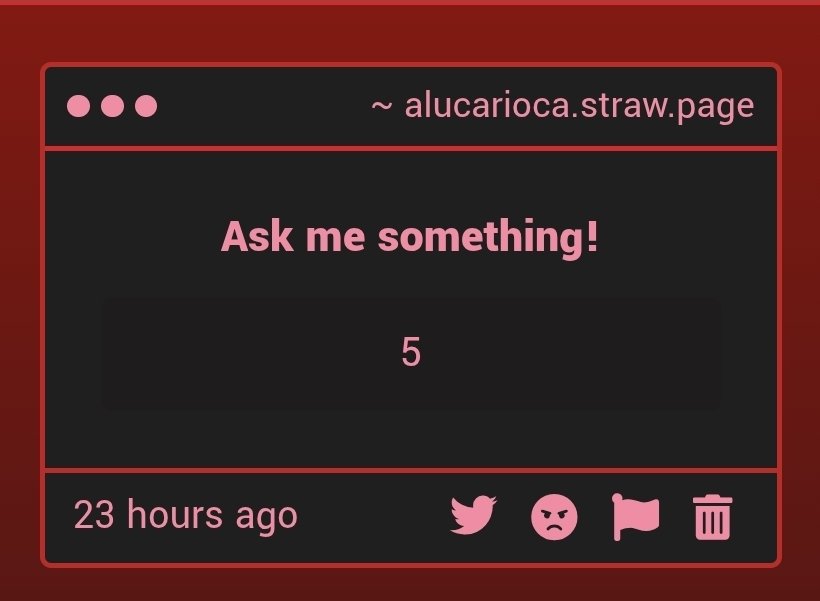 alguma pessoa misteriosamente mandou o número 5 para mim no meu straw e no ngl. what did they mean by this