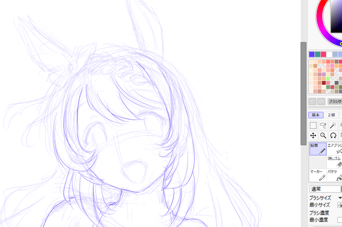 おはようございます。年始絵は丁度良い描き掛けがあったのでこれにしようかと・・・。 