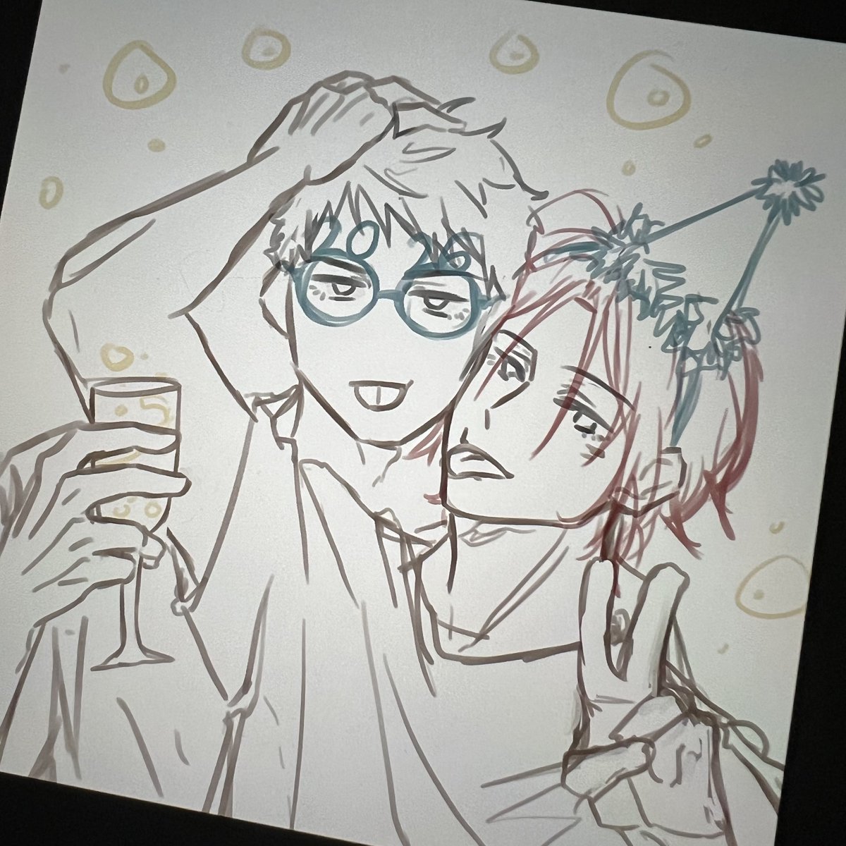 HNY doodle ft. SouRin ☺️🫶
(maybe I’ll finish it later 🏃🏻‍♀️‍➡️)
