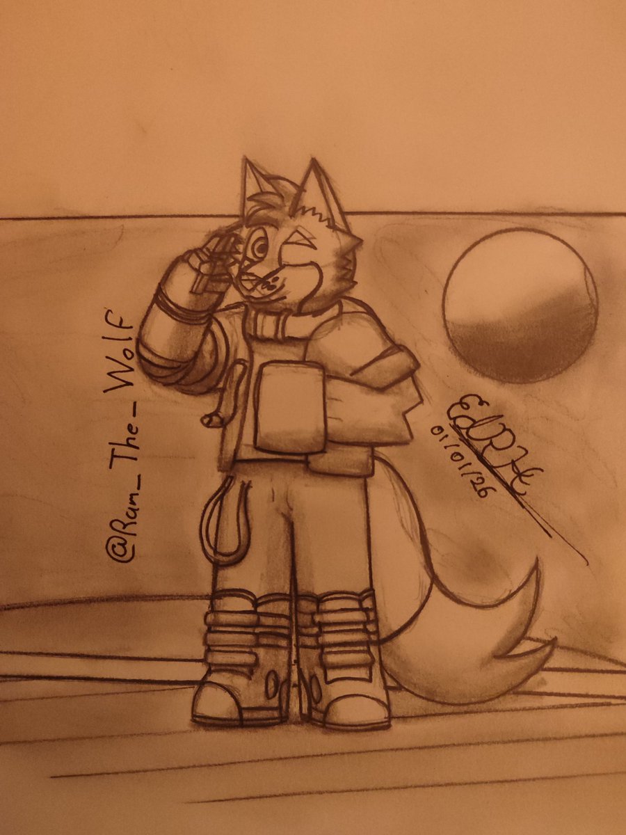 El primer dibujo del año que se tenía que haber terminado ayer sjsjsj 

#furryart 
#fursona 
#furry