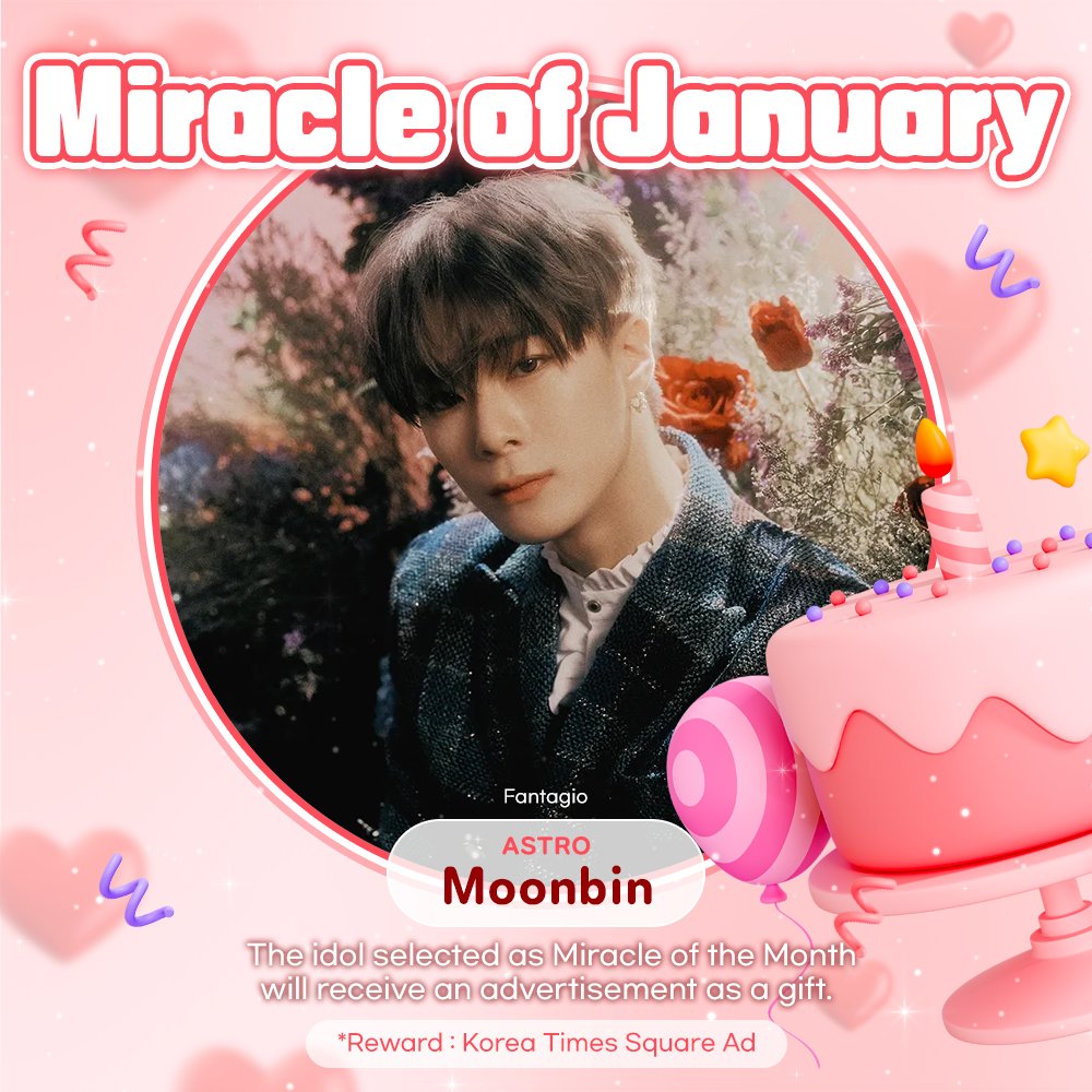 kpopidol_en's tweet image. 🎂Miracle of January🎂

💞#ASTRO #Moonbin💞
Thank you, #AROHA!

📆 Jan 26 - Jan 28
Korean Times Square birthday ad❤

🗳Make your bias the next Miracle of the Month!
bit.ly/47eLxtu