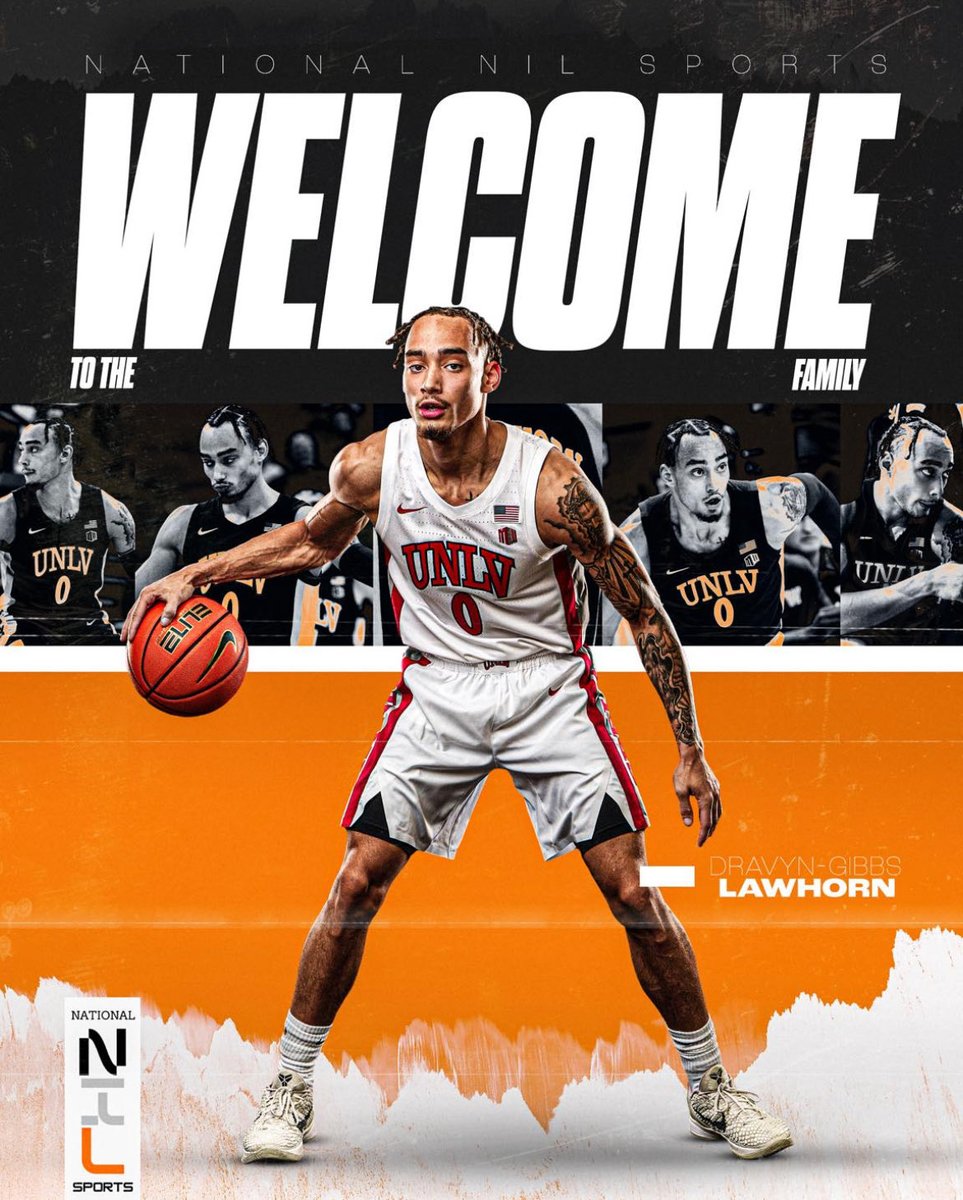 DarrellJonesRep's tweet image. We would like to welcome Dravyn Gibbs-Lawhorn UNLV Men’s Basketball, to the team! 

Dra brings elite energy on and off the court — a D1 guard known for his work ethic, creativity, and passion for the game. Excited to help elevate his brand through NIL opportunities, partnerships,…