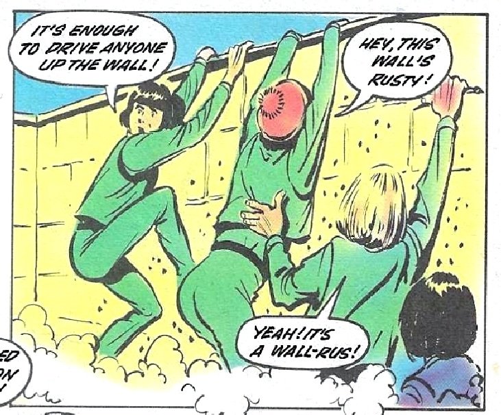 I never noticed mike was wearing a red hat here